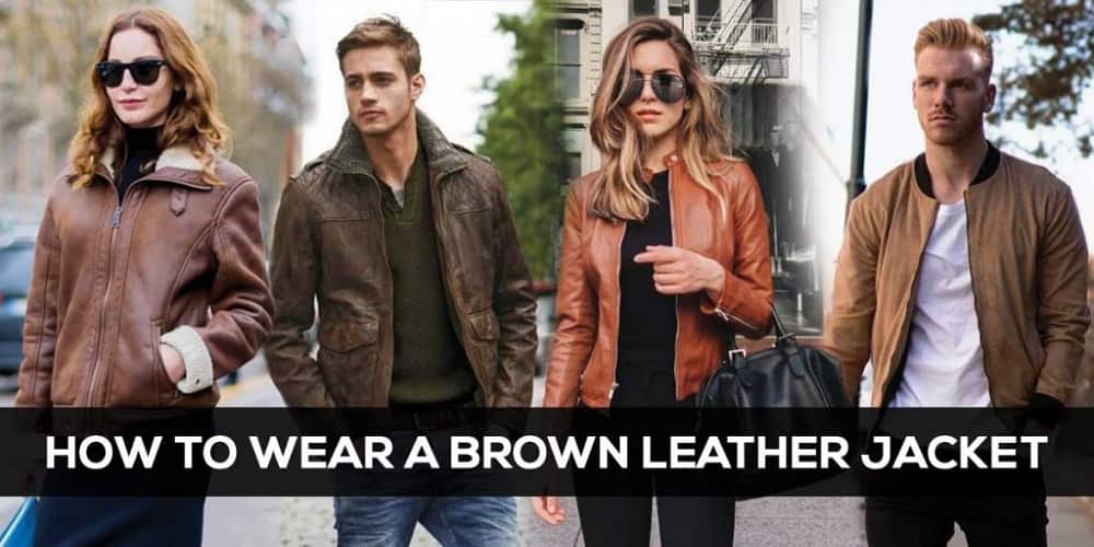 Classic Brown Leather Jacket In Street Style