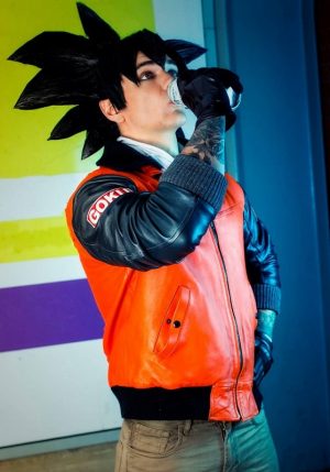 Dragon Ball Z Goku Cosplay Orange Leather Jacket