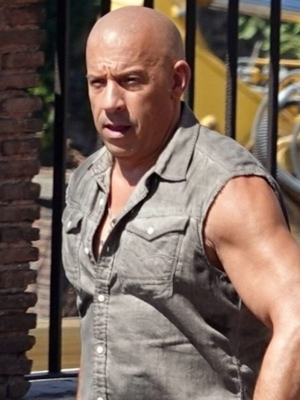 Dominic Toretto Fast X 2023 Vin Diesel Green Denim Vest