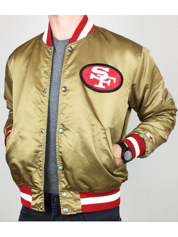 49ers gold bomber jacket