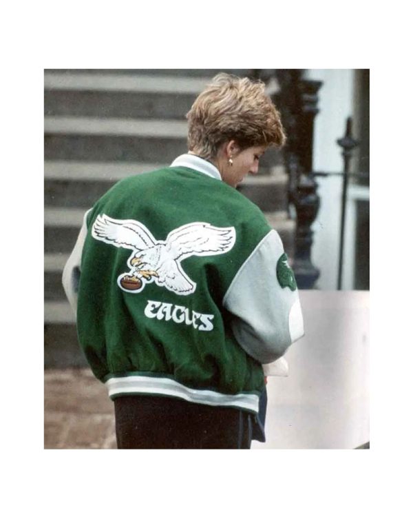 Princess Diana Philadelphia Eagles Green Varsity Jacket