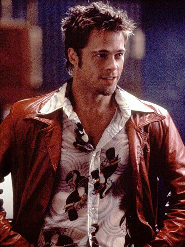 Brad Pitt Fight Club Leather Jacke
