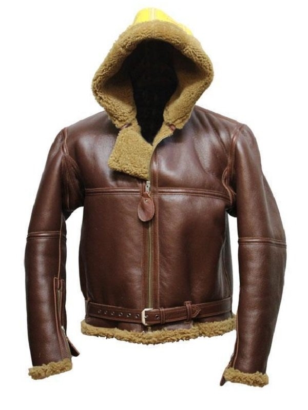 WW2 B3 Shearling Sheepskin Hooded Jacket - Image 3