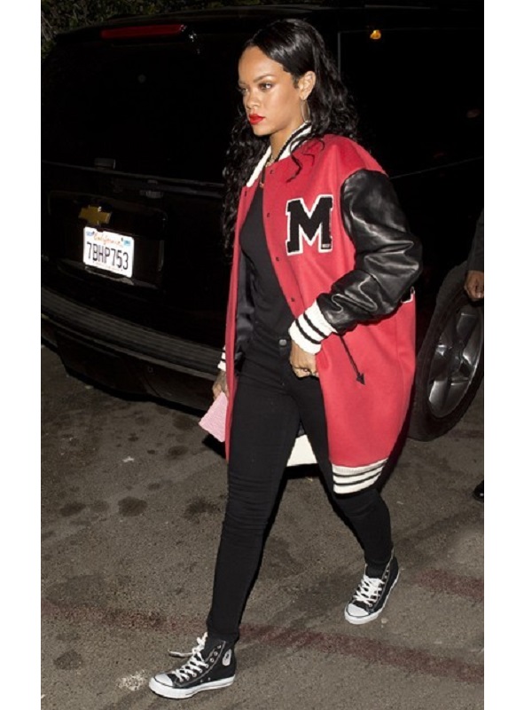 Singer Rihanna Long Varsity Jacket - Image 4